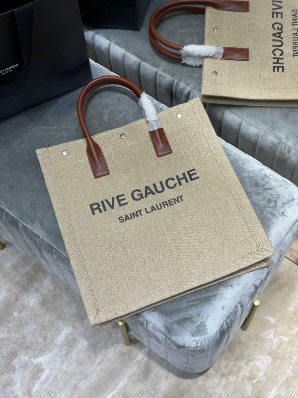 Y*L rive gauche n/s shopping bag in linen and cotton
