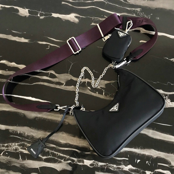 Pra*a nylon hobo bag