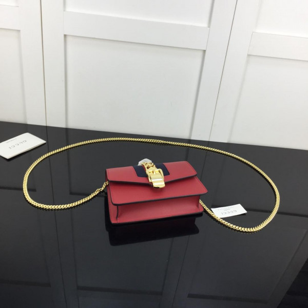 g*u*i sylvie leather S*per mini bag